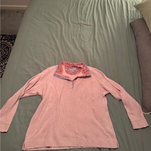 Orvis Women's Light Pink Quarter-Zip Sweater